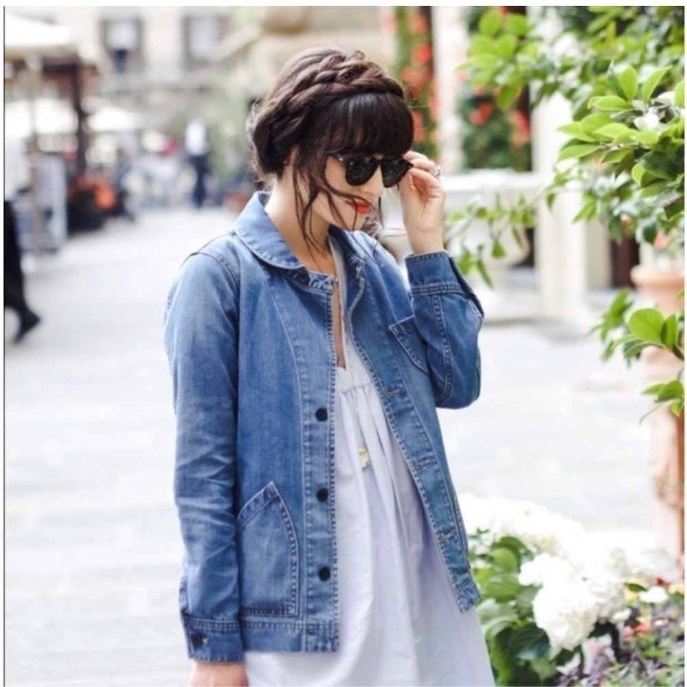 Madewell Chore Coat Women's XS Denim Workwear Jacket Blue Cotton Utility
